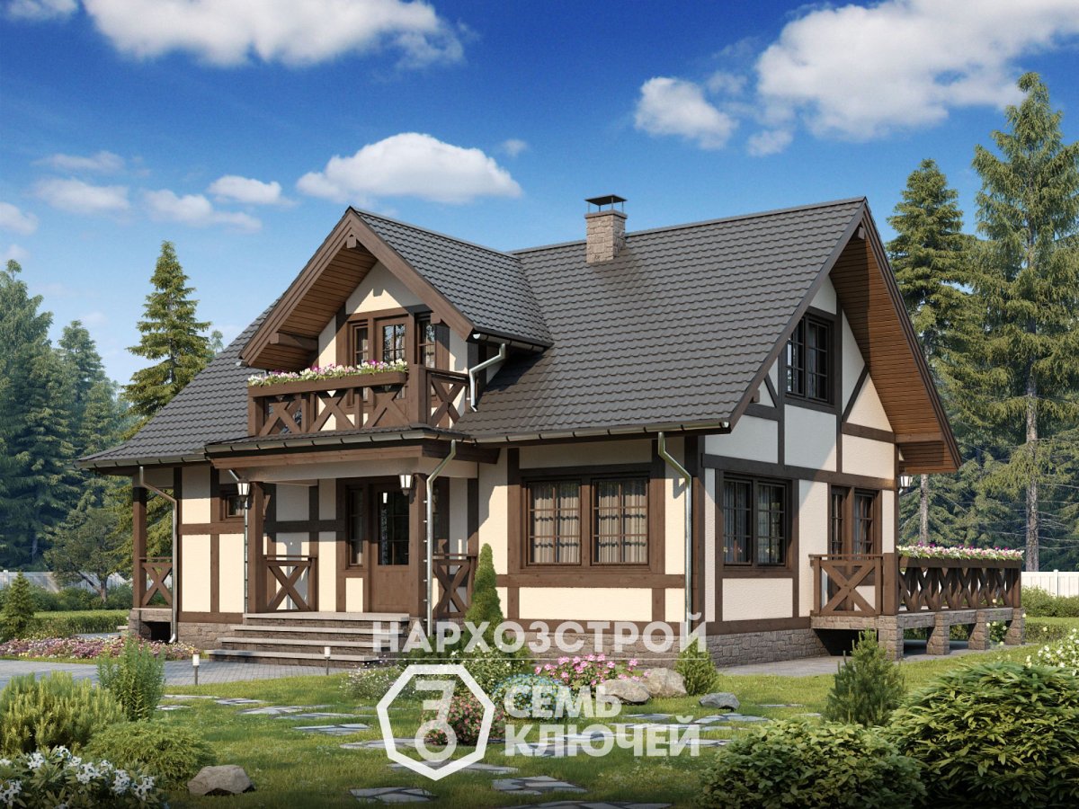 Каркасный дом Гармония 2к 6х9