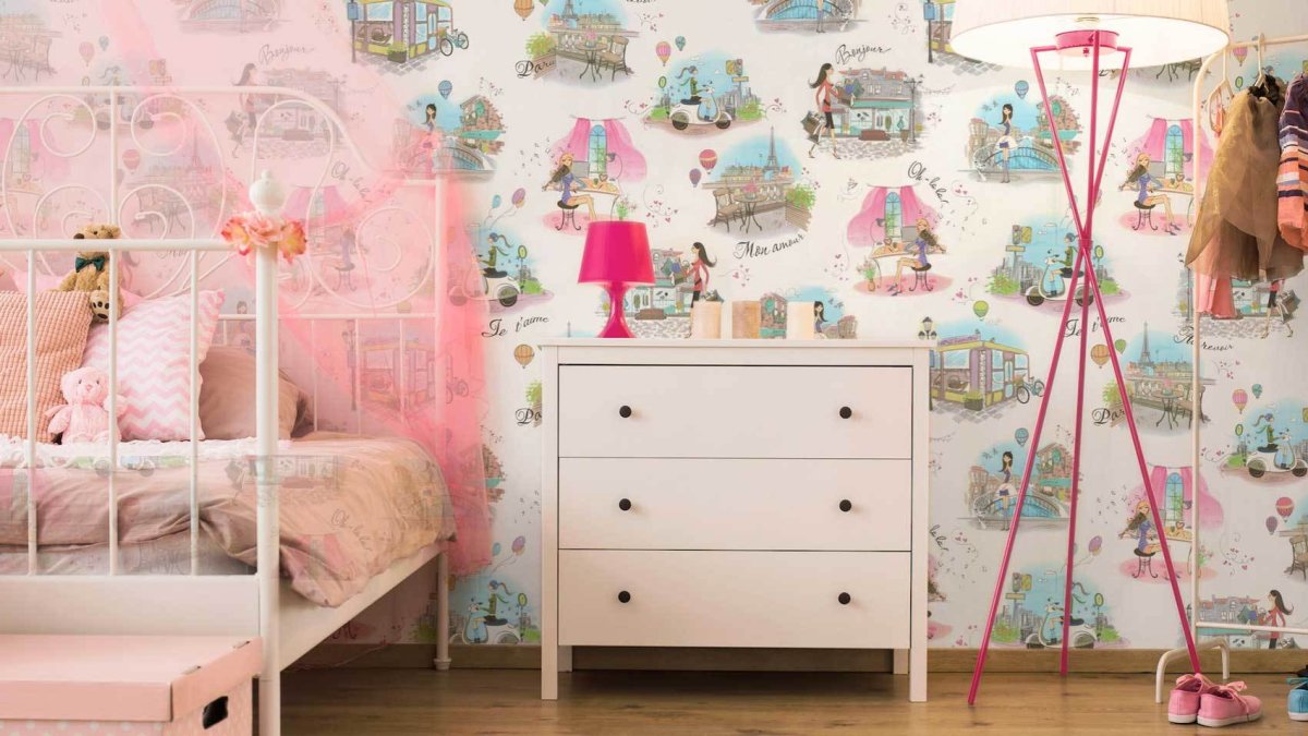 Обои в комнату для девочки подростка пастельных тонов