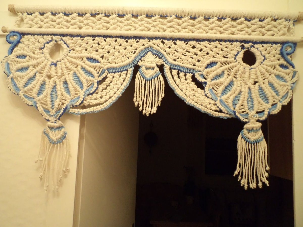 Макраме из нитяных штор