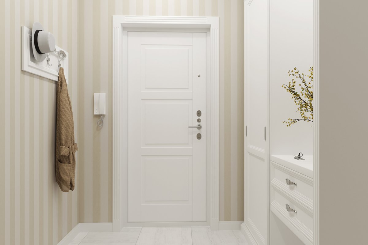 Светлая прихожая интерьер