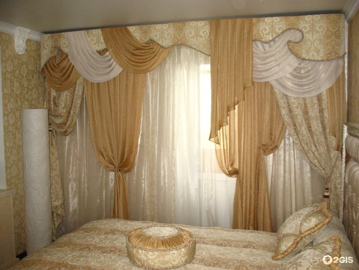 Современный пошив штор для спальни