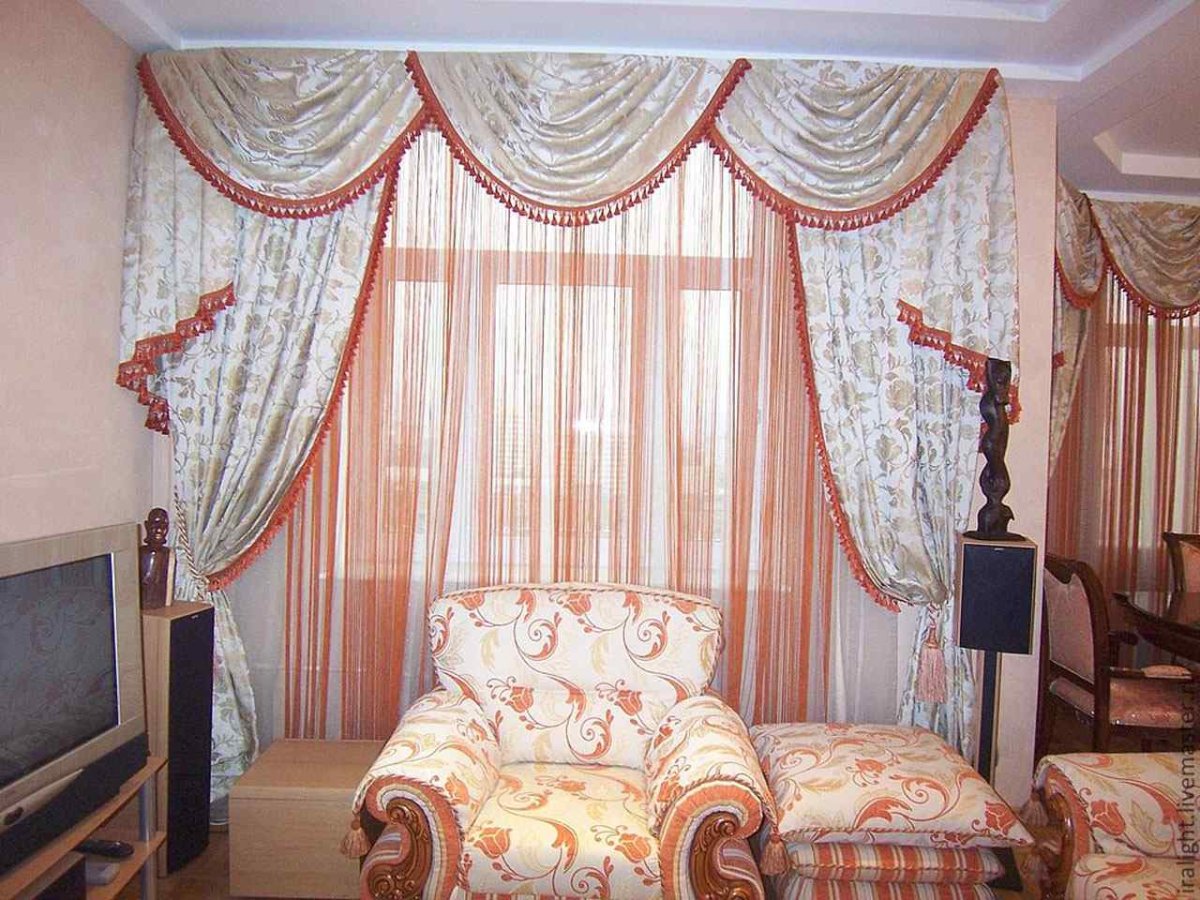 Классические шторы с ламбрекеном