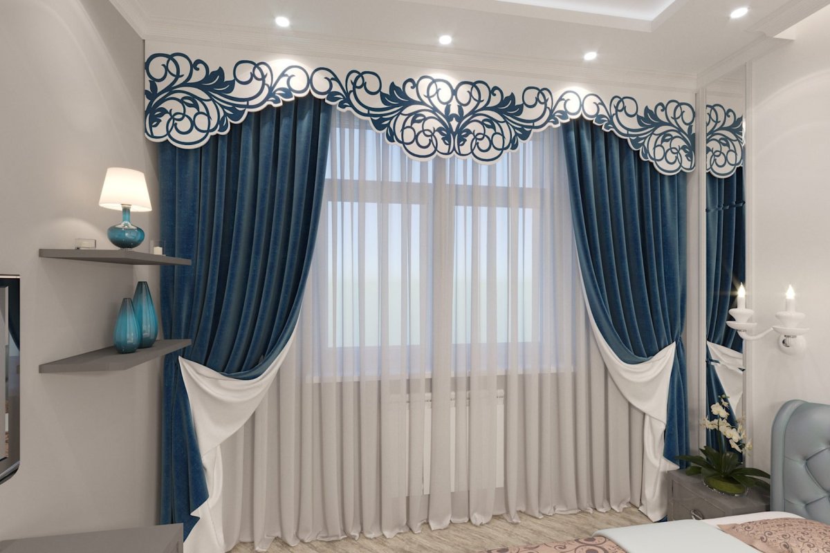 Мягкие ламбрекены для спальни