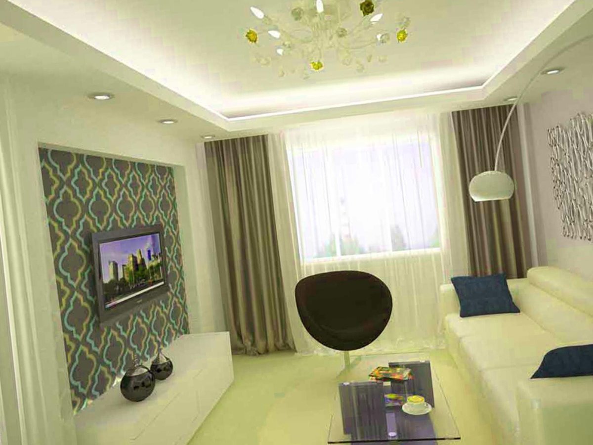 Интерьер гостиной в однокомнатной квартире 20 метров