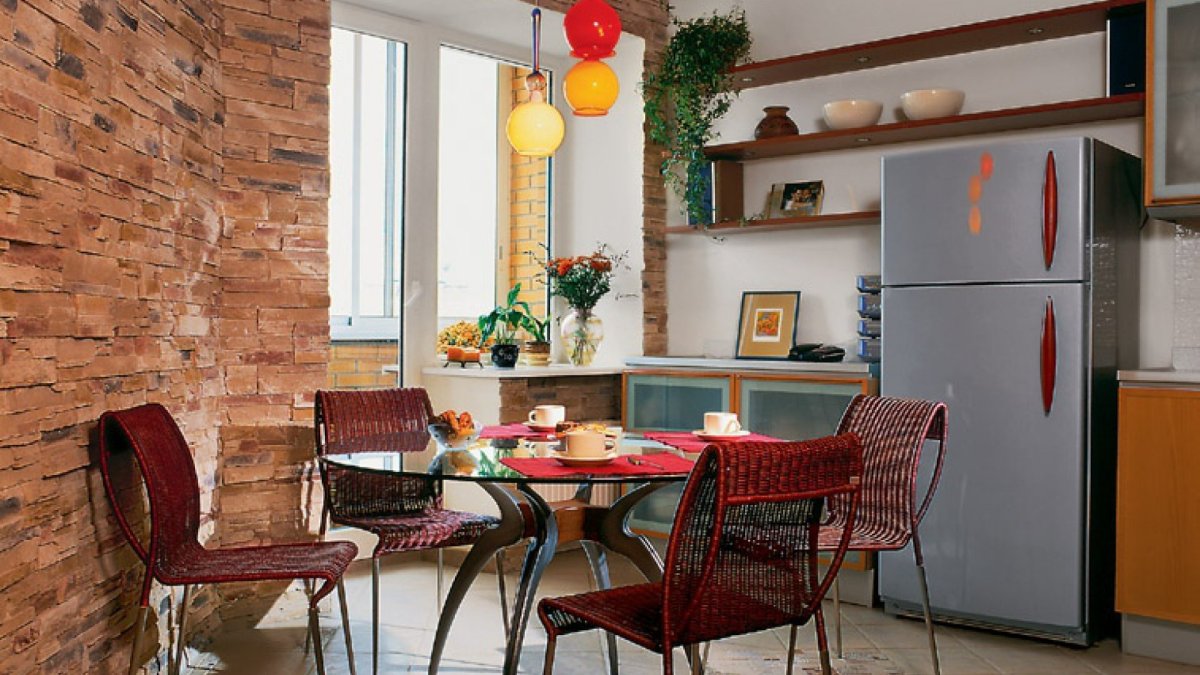 Отделка обеденной зоны на кухне