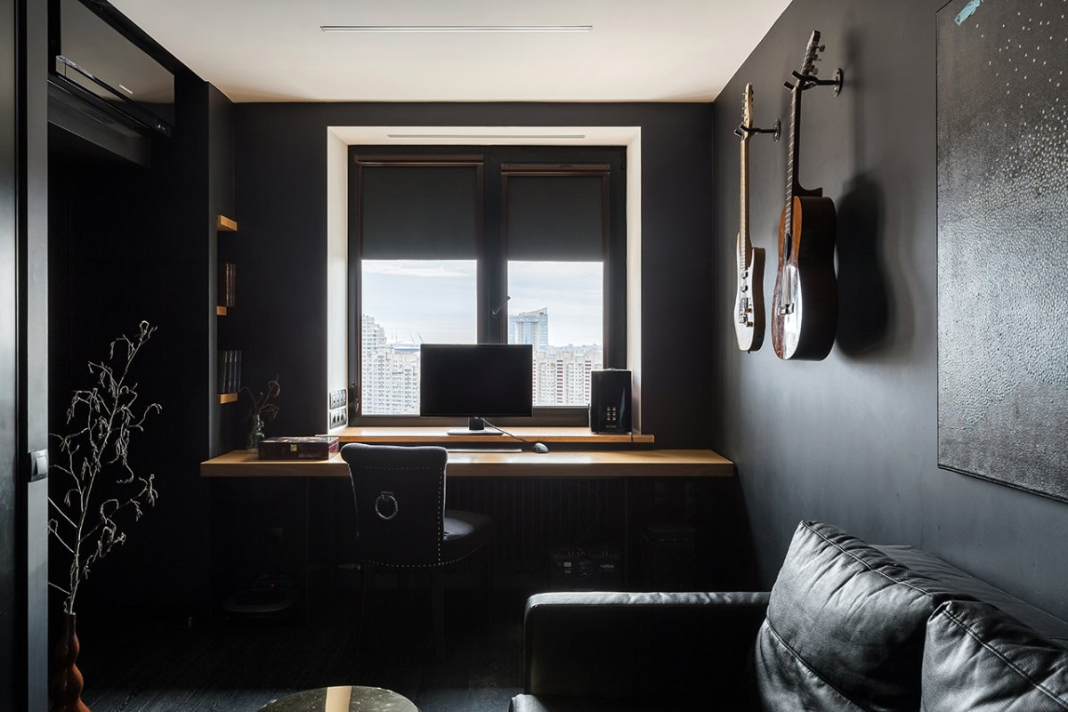 Спальня кабинет в стиле лофт