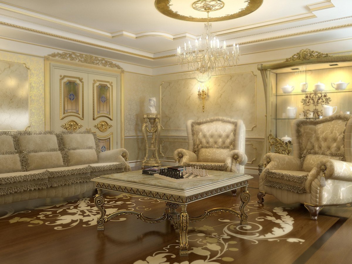 Квартира в стиле Барокко в светлых тонах
