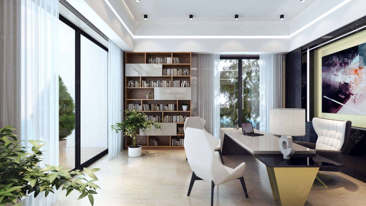 Кабинет в комнате 12 кв м