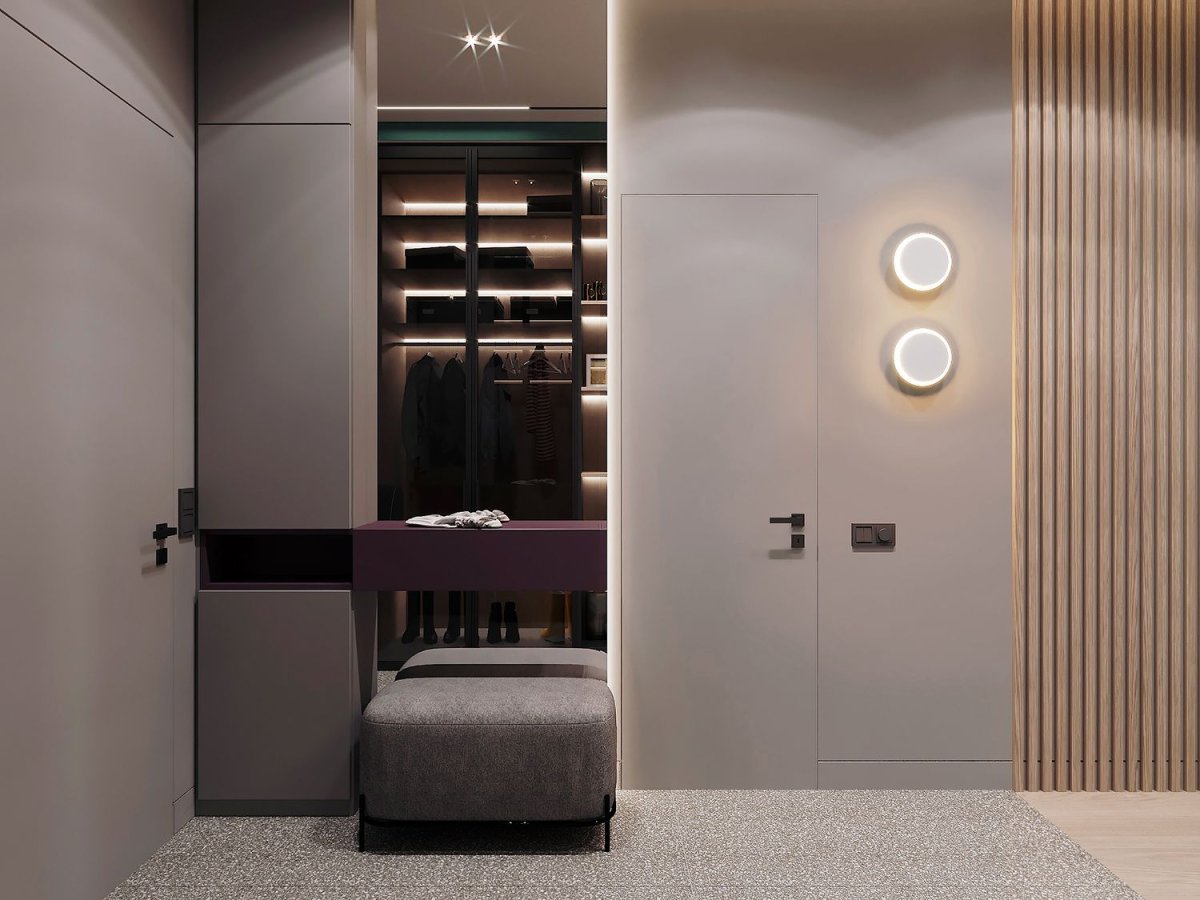 Шкаф купе в прихожую в стиле Минимализм