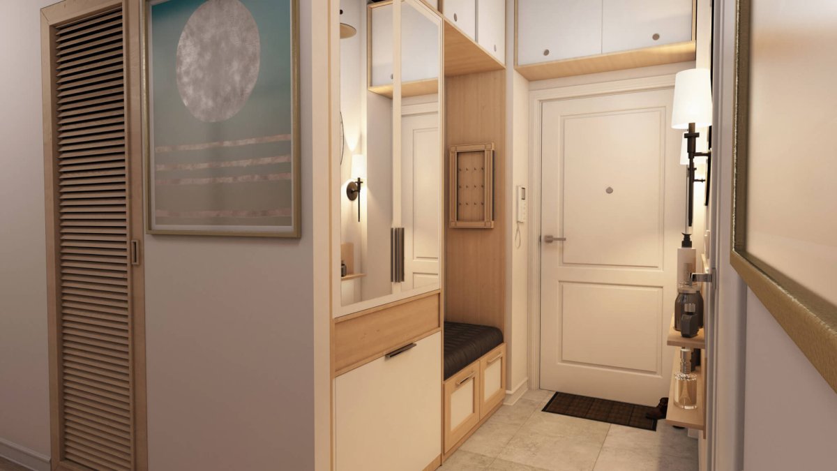 Интерьер маленьких прихожих