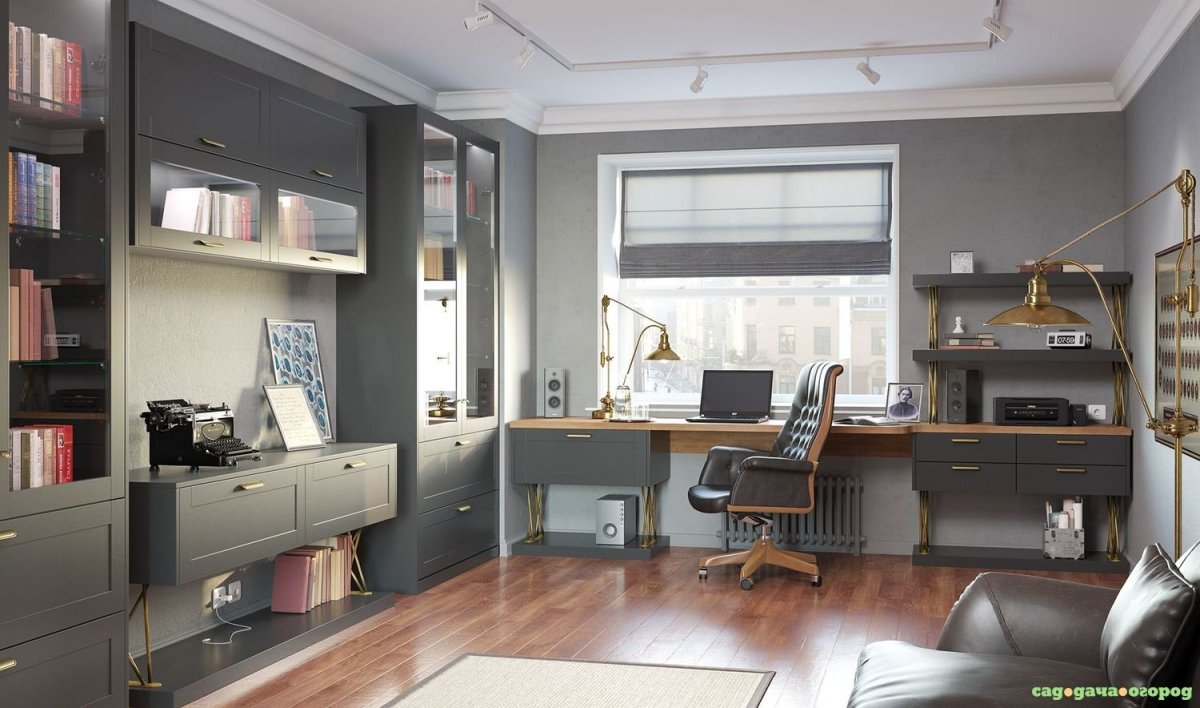 Интерьер домашнего каб