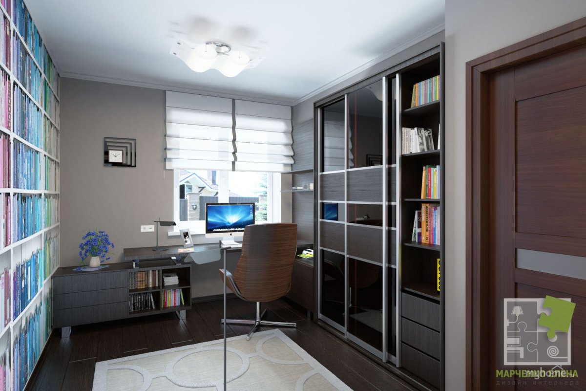Рабочий кабинет дома интерьер