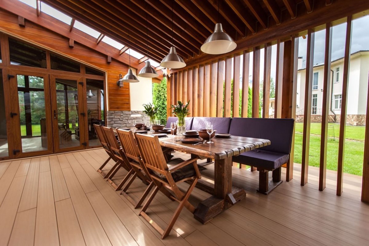 Дача с открытой верандой