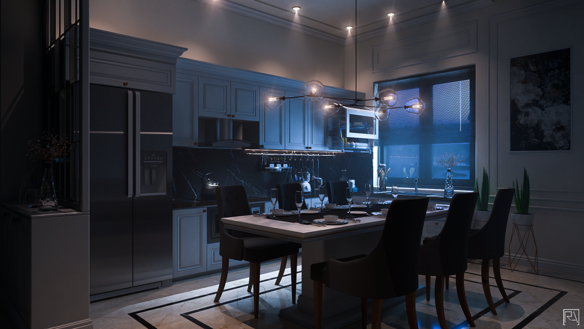 Приглушенный свет в комнате