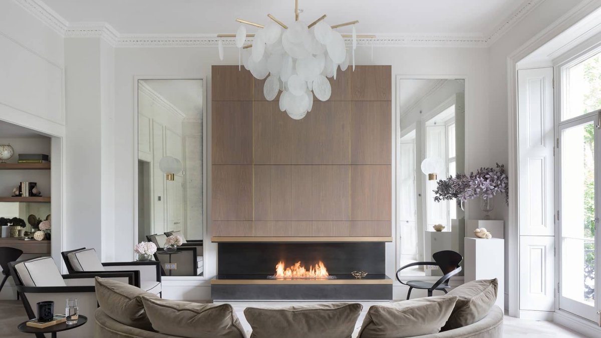 Гостиная с низким потолком