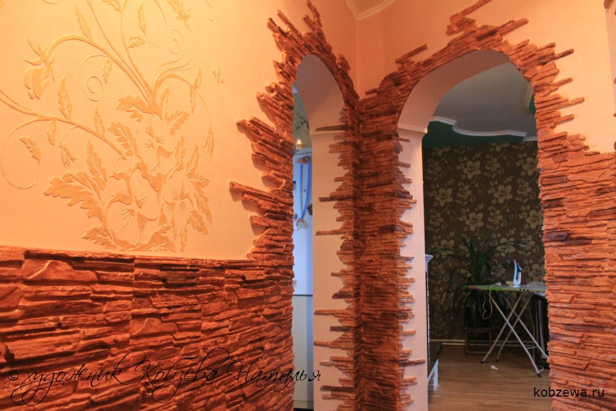 Арка кирпич в интерьере