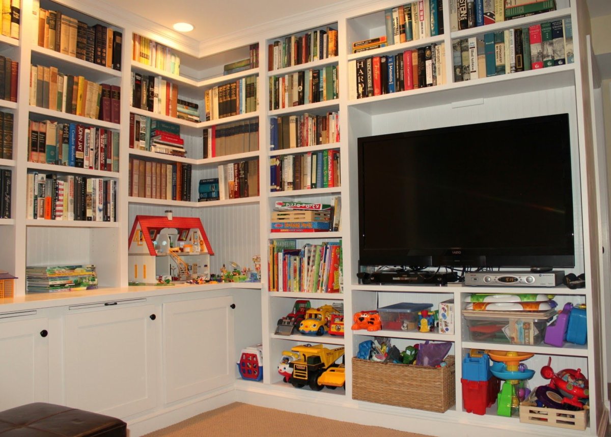 Домашняя библиотека в детской
