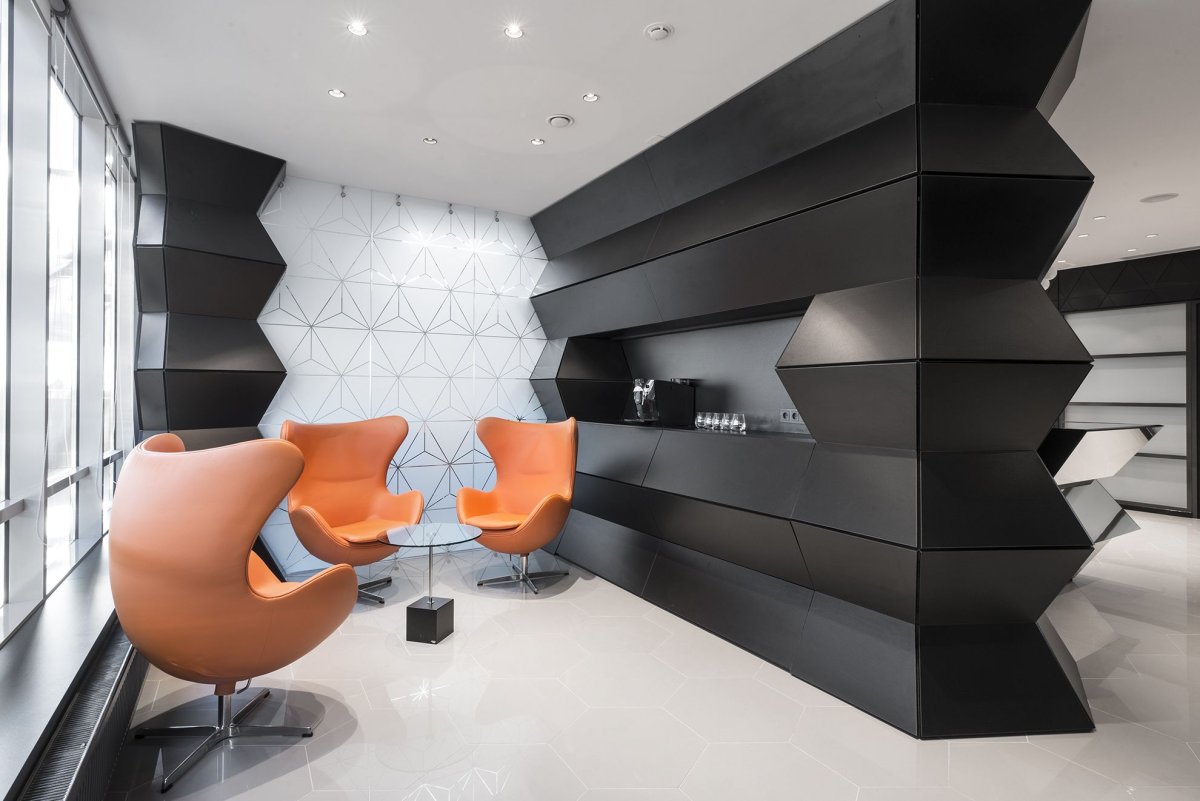 Интерьер офиса в стиле футуризм