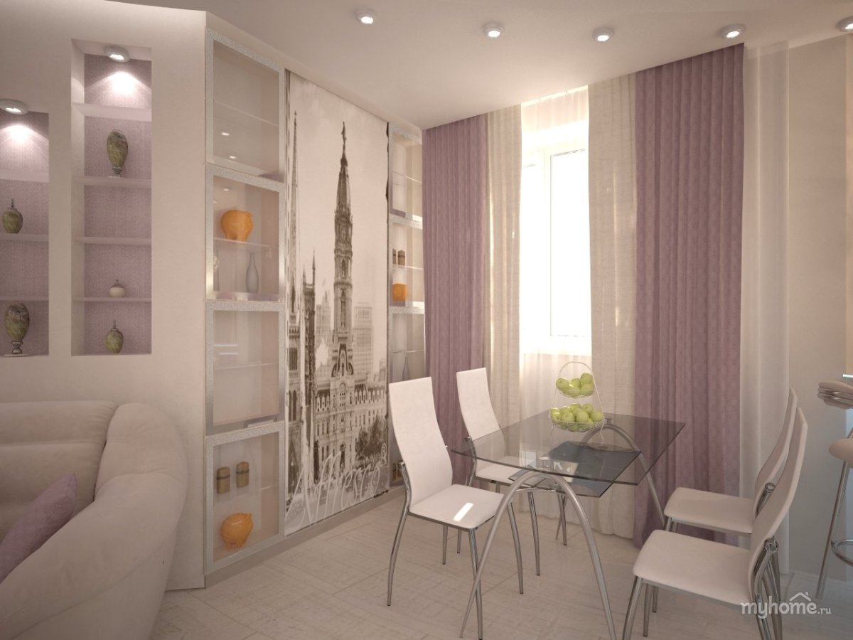 Гостиная со столовой зоной