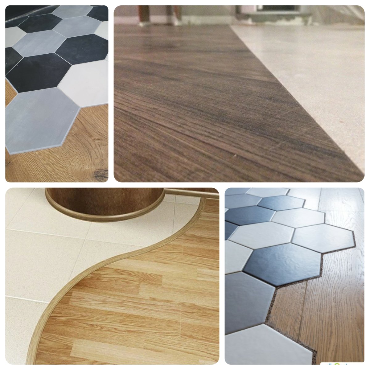 Стык плитки и ламината