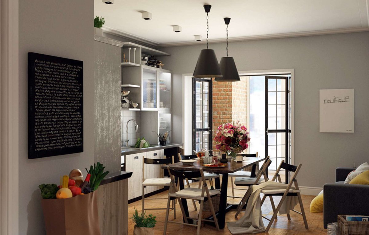 Обеденная зона в современном стиле