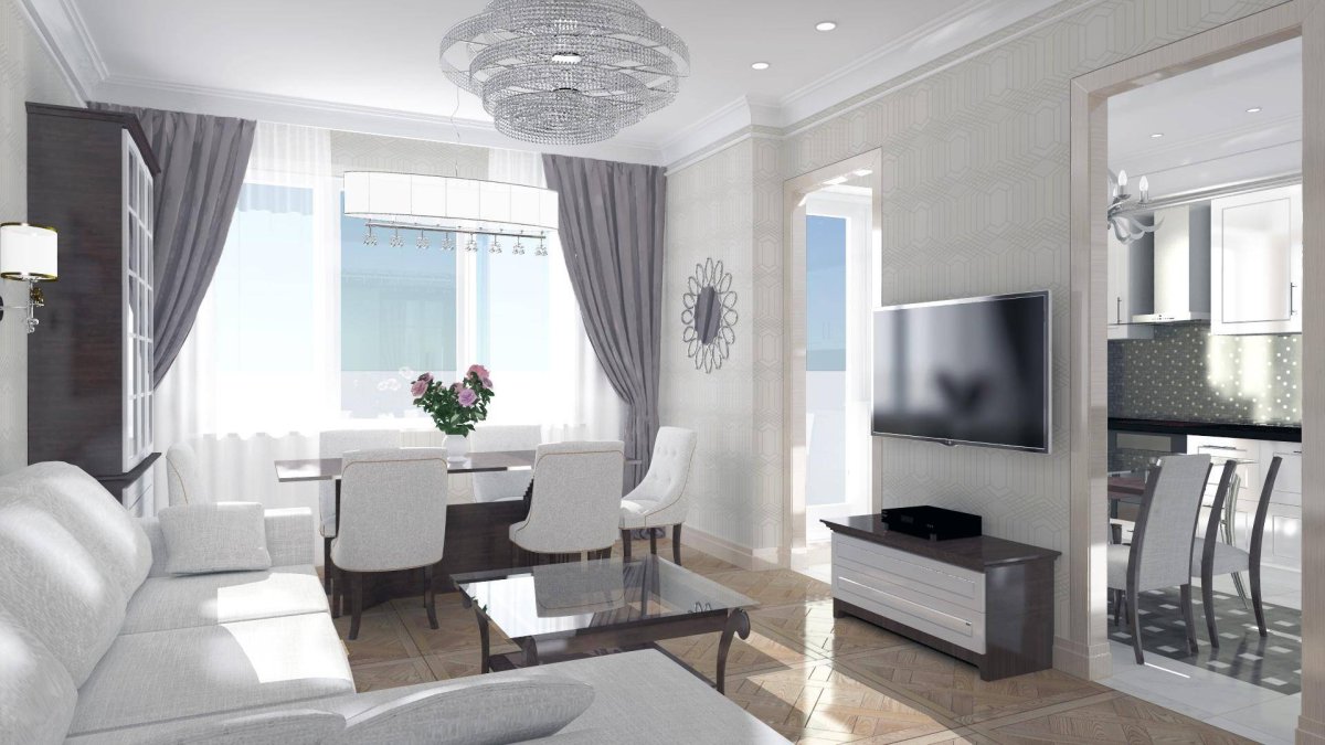 Телевизор над обеденным столом