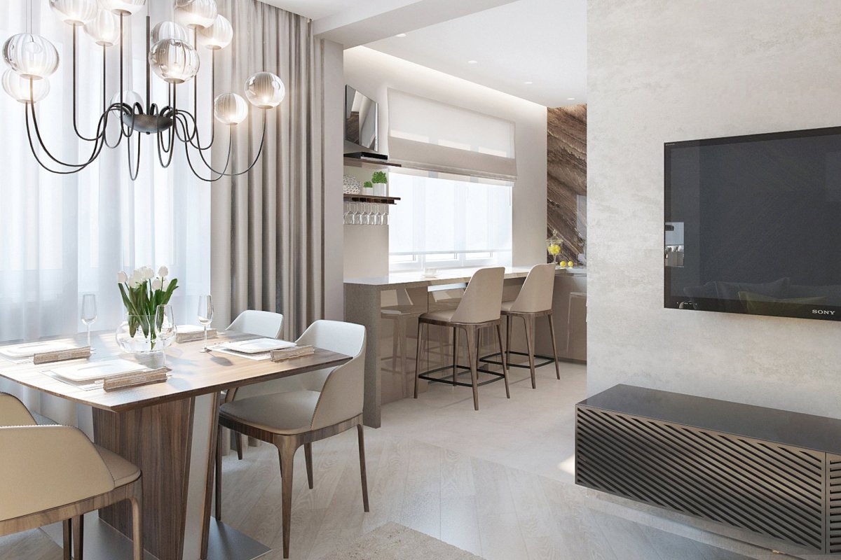 Стиль лофт в студии 20 кв.м