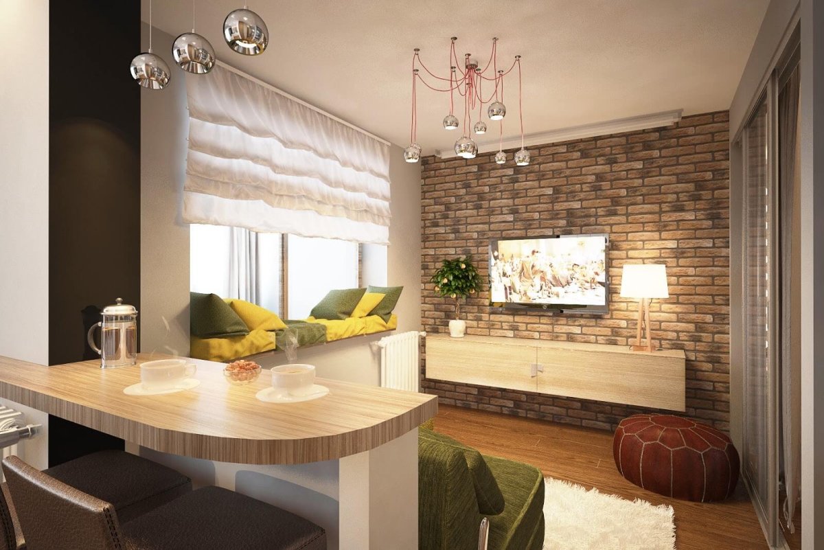 Зал с обеденной зоной