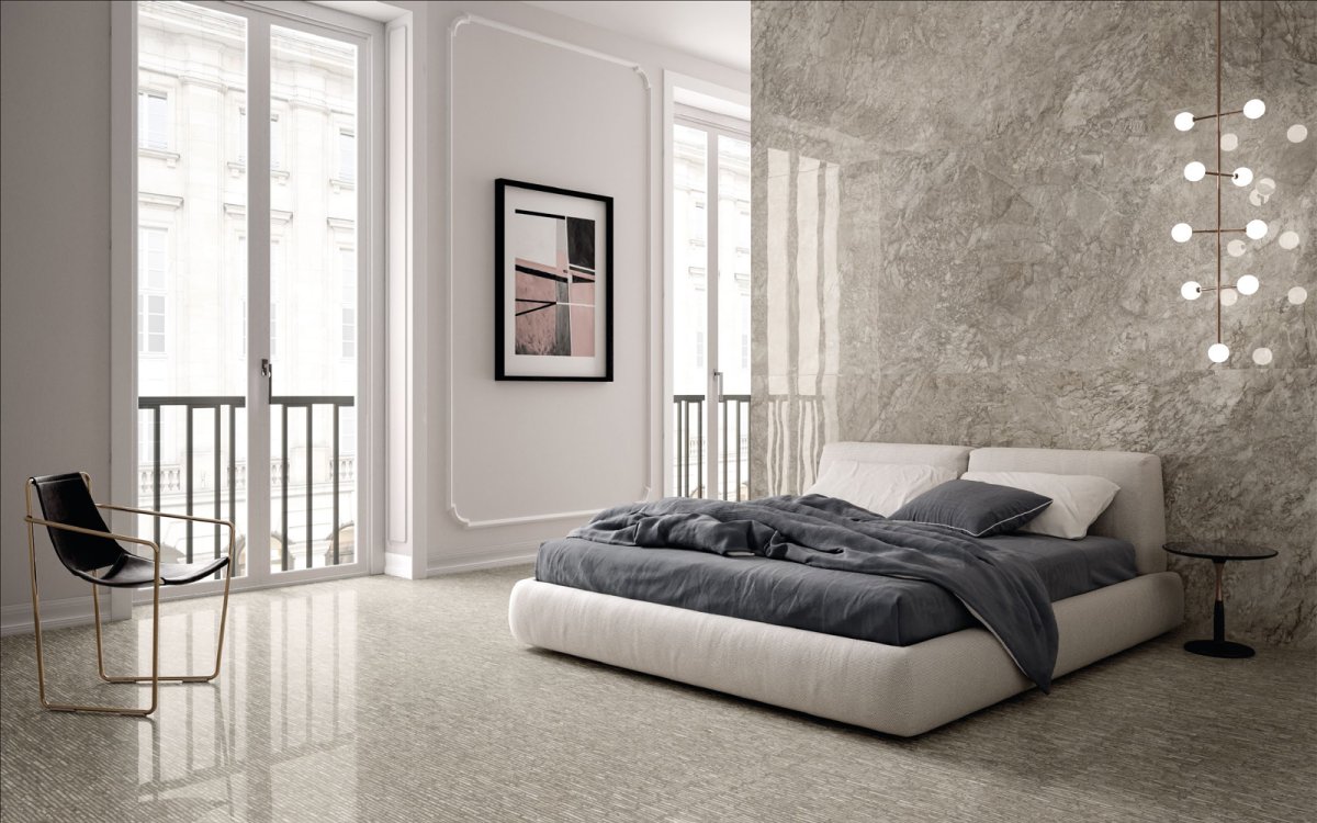 Отделка спальни керамогранитом