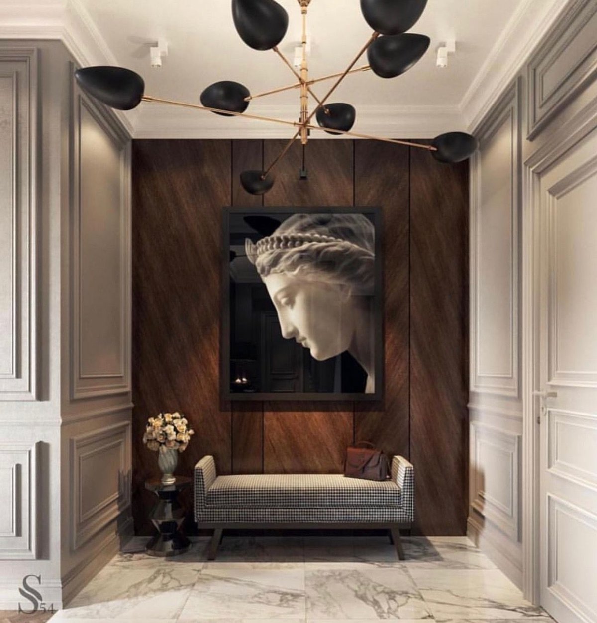 Прихожая в стиле лаунж