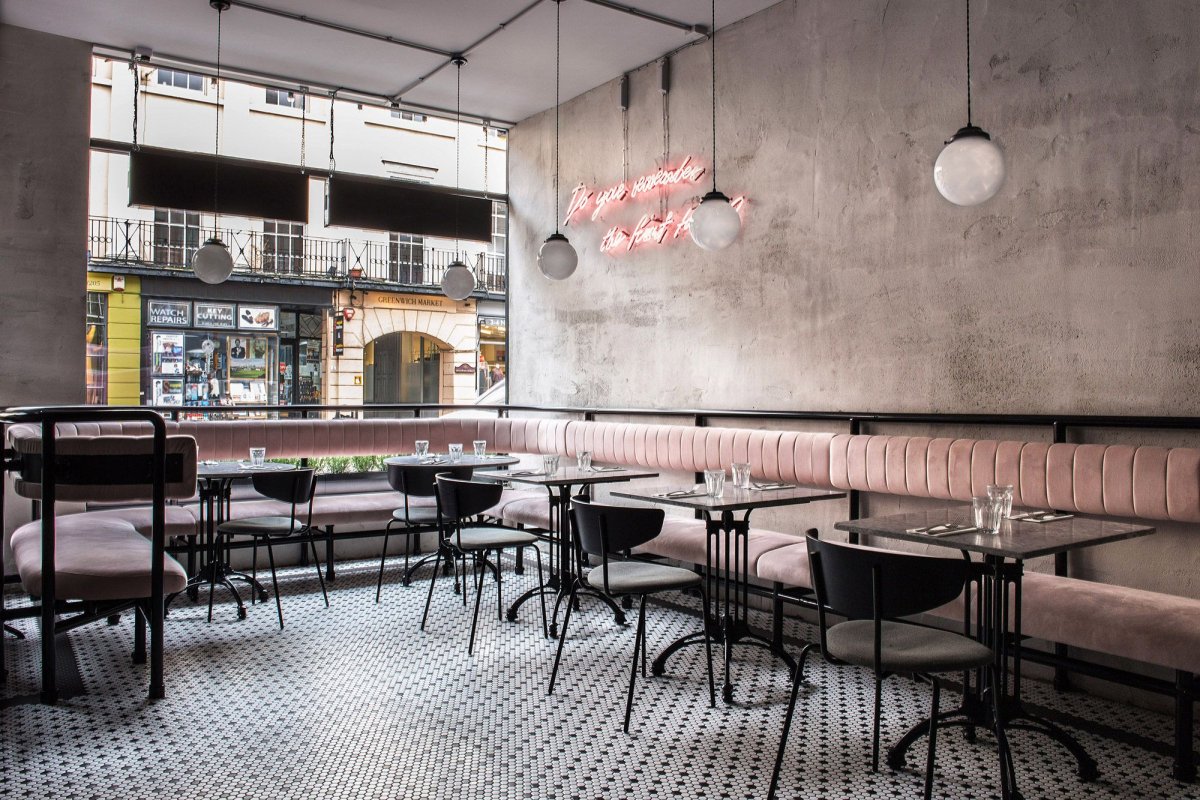 Рендер кафе интерьер