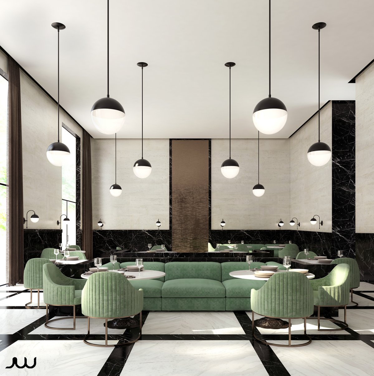 Интерьер ресторана в стиле Минимализм