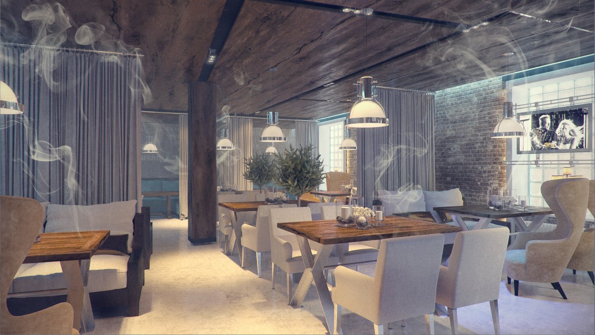 Уютное кафе интерьер