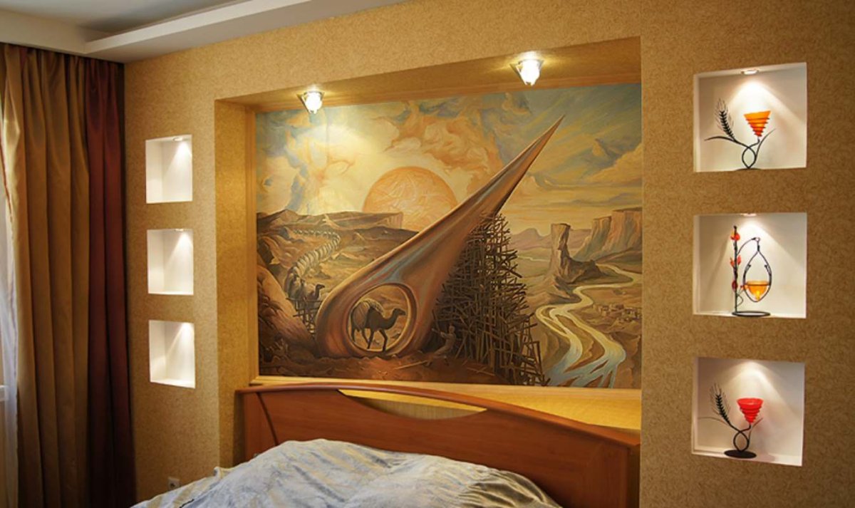 Ниша в спальне для кровати