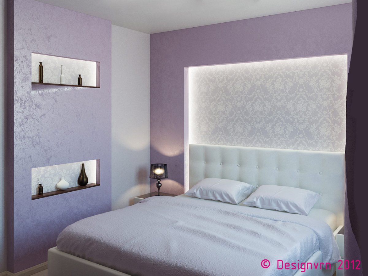 Ниша под телевизор в спальне