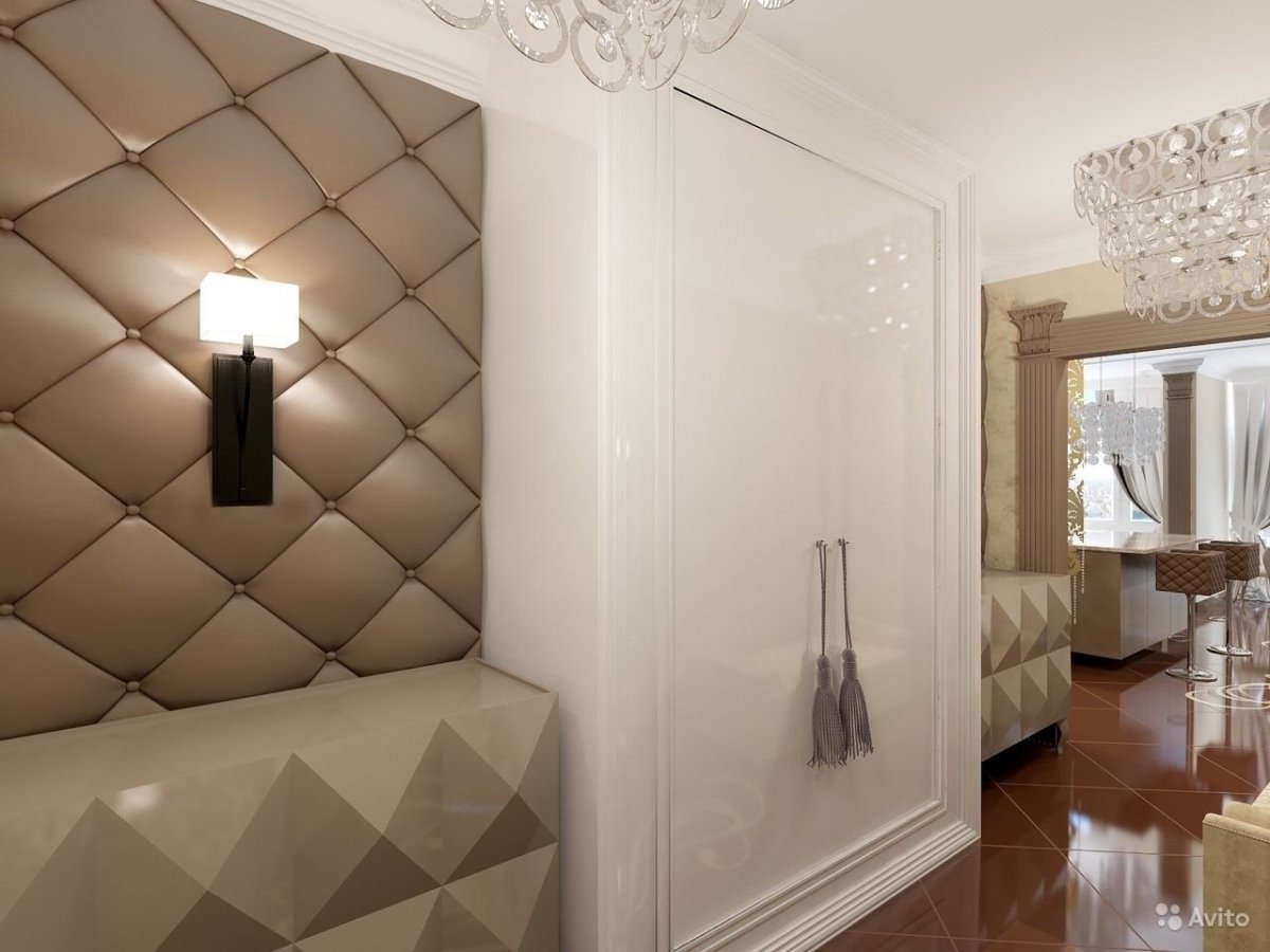 Мягкие стеновые панели в прихожей