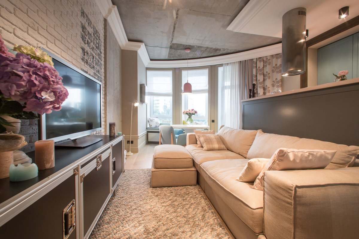 Интерьер комнаты 15кв в светлых тонах