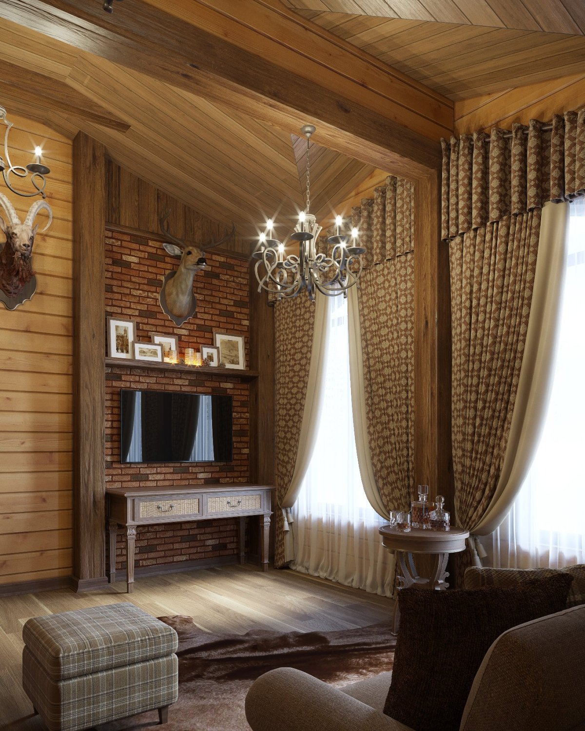Шторы в брусовом доме