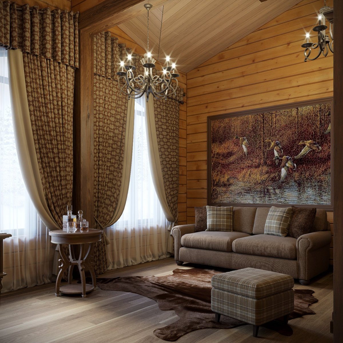 Шторы в частном доме