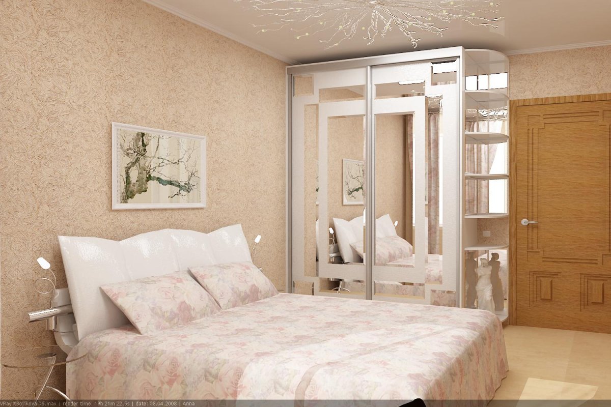 Спальня с гардеробной комнатой