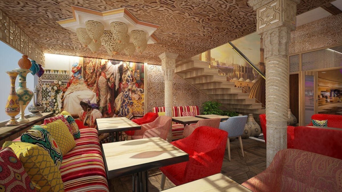 Интерьер кафе в Восточном стиле