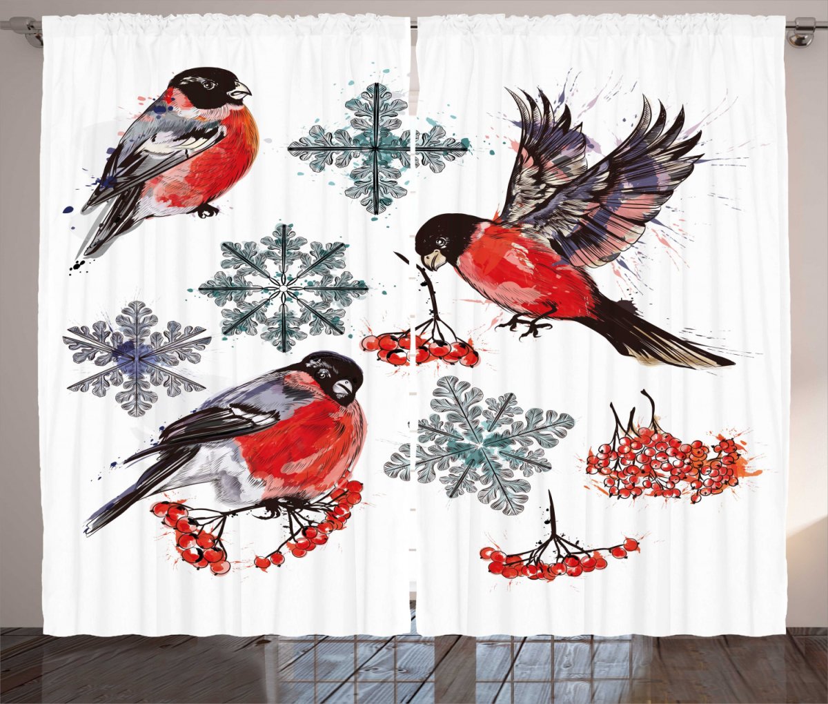 Картины декор зима ягоды интерьер