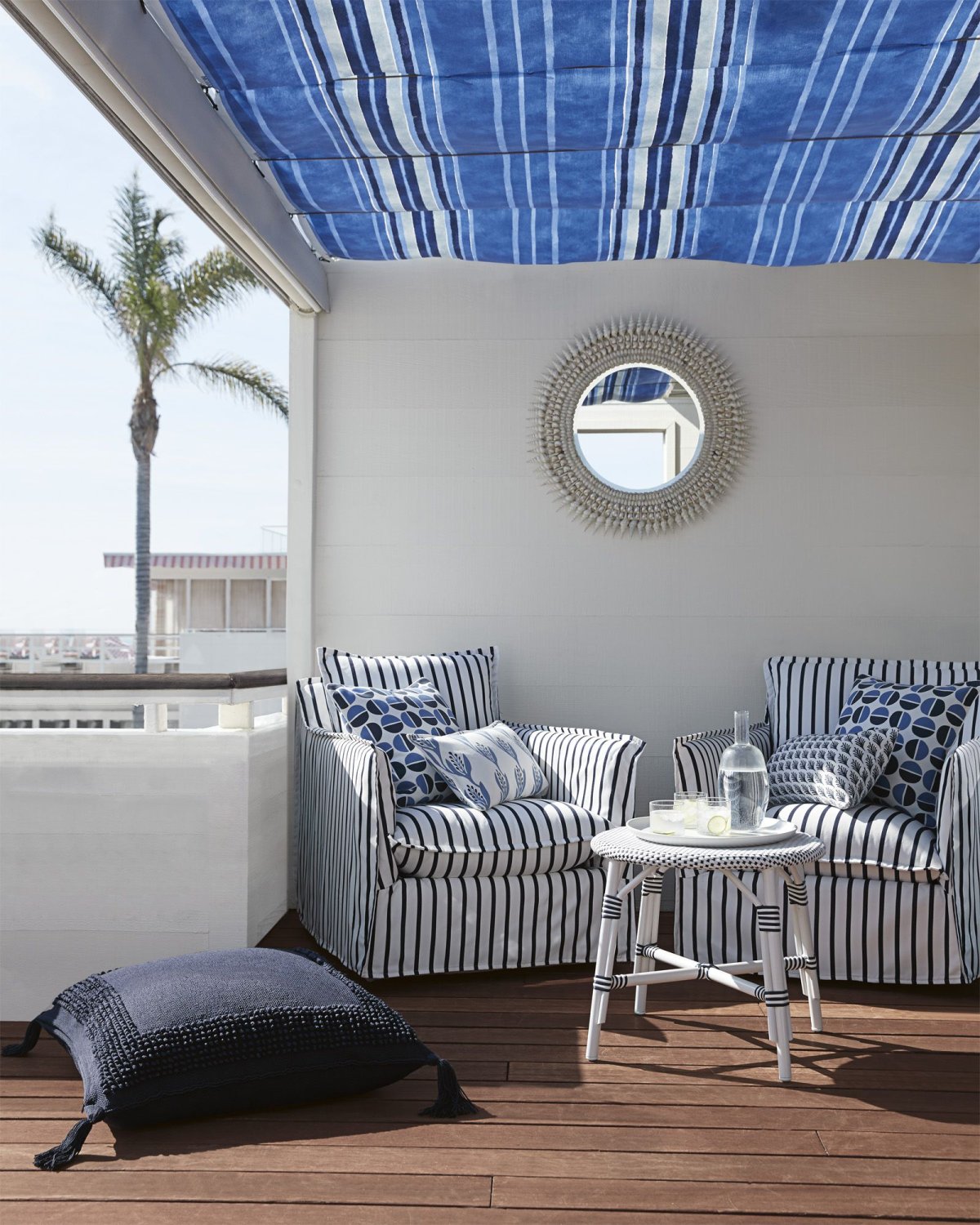 Декор террасы в морском стиле