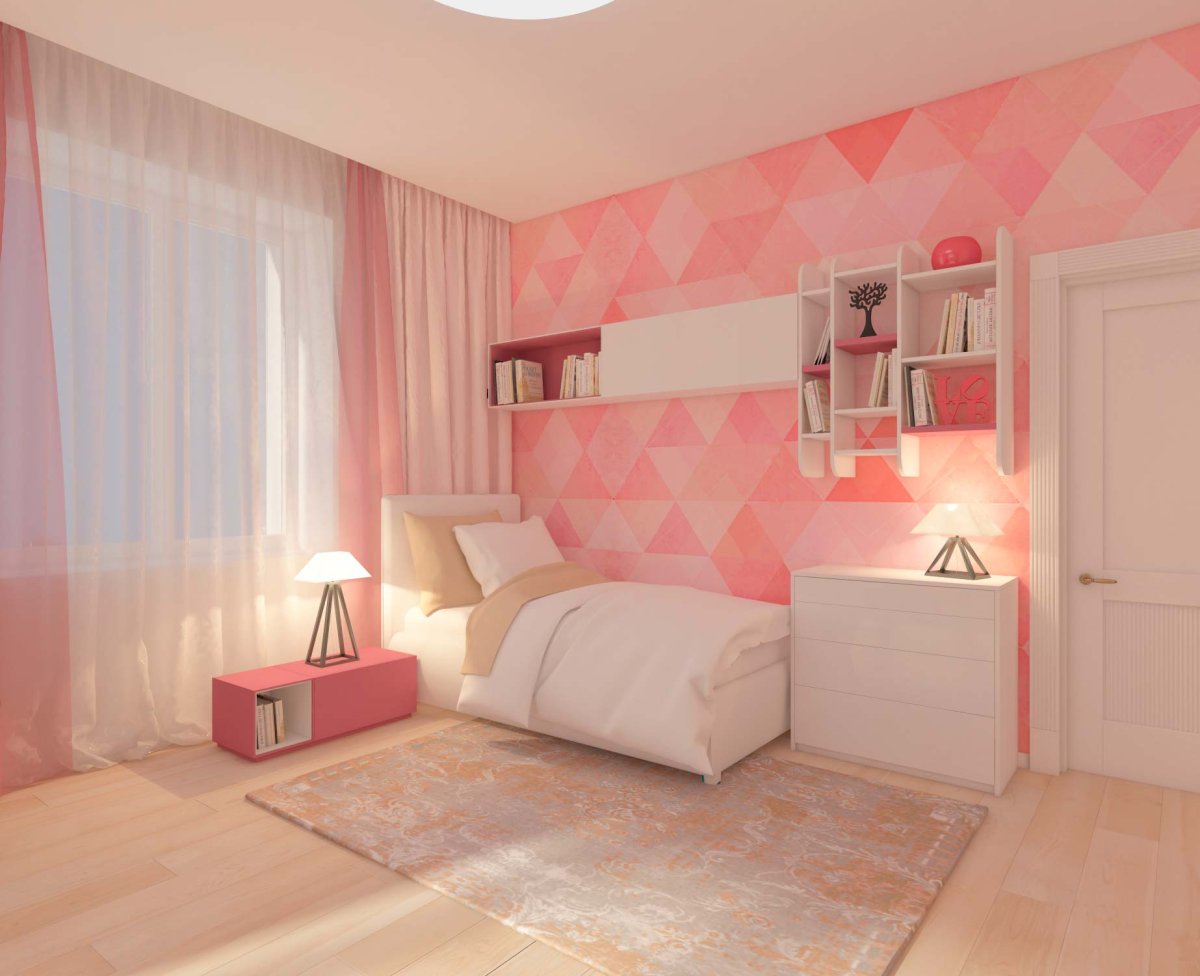 Планировка детской девчачей комнаты