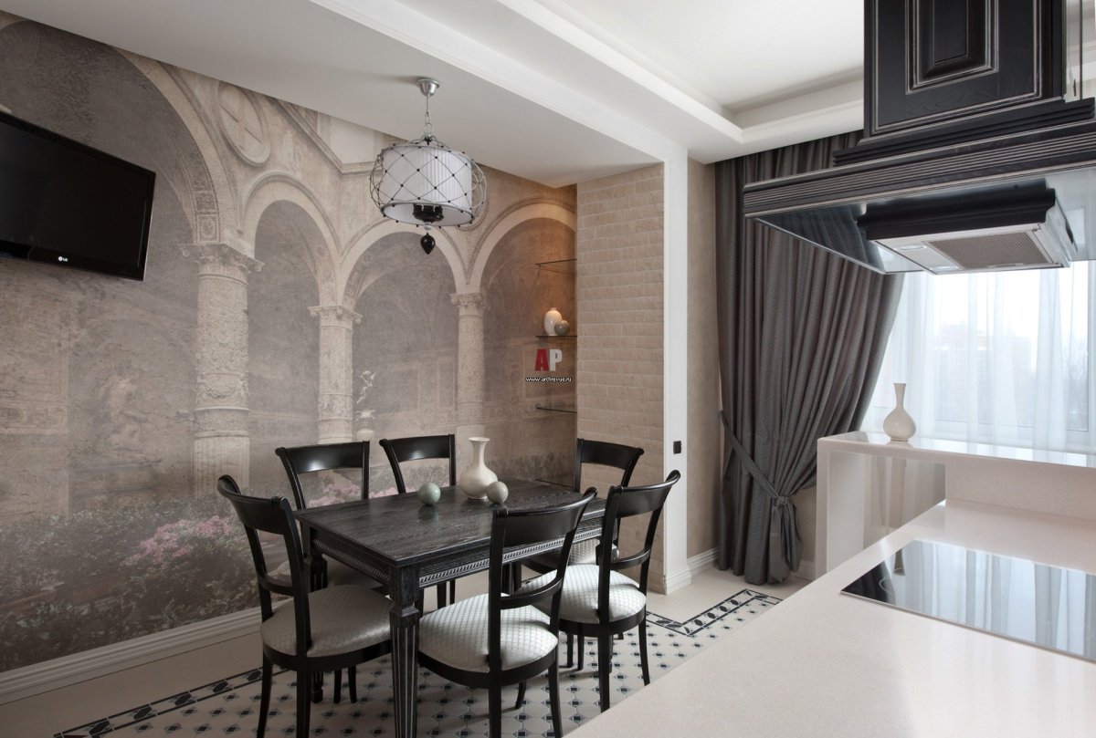 Венецианская штукатурка на фартук