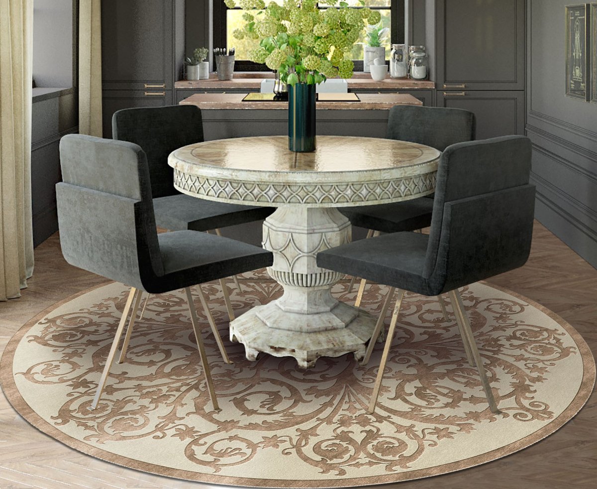 Круглый ковер в интерьере