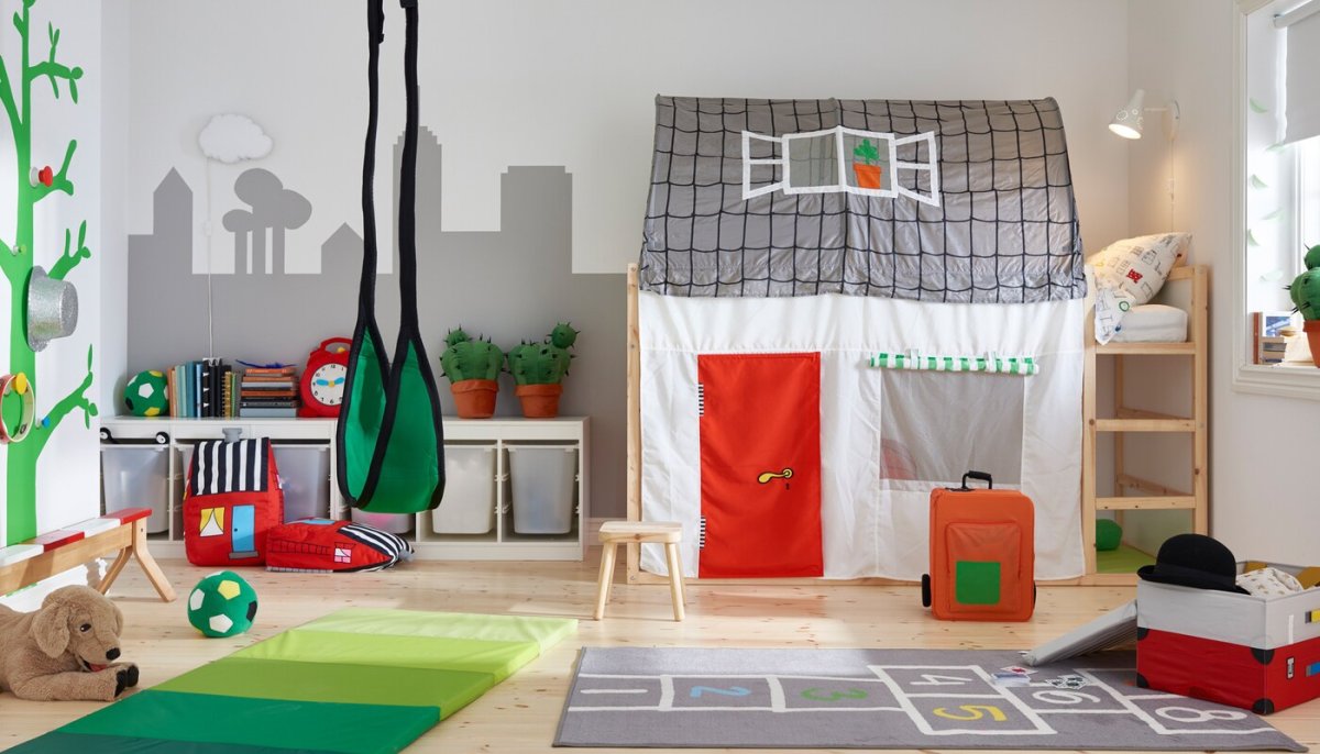 Комната для мальчика с вигвамом