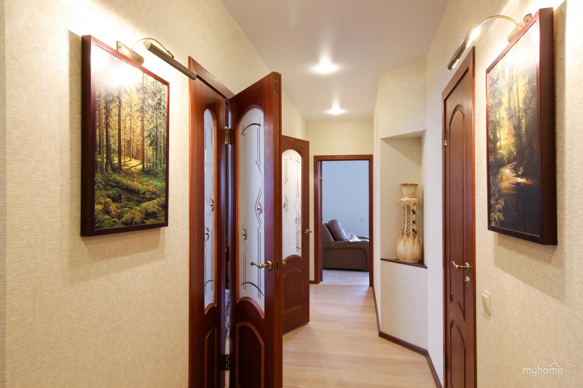 Интерьер прихожей в пудровых тонах