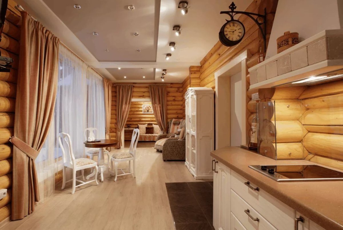 Отделка дома из сруба внутри