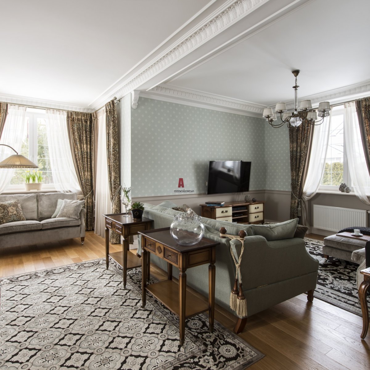 Гостиная в нормандском стиле